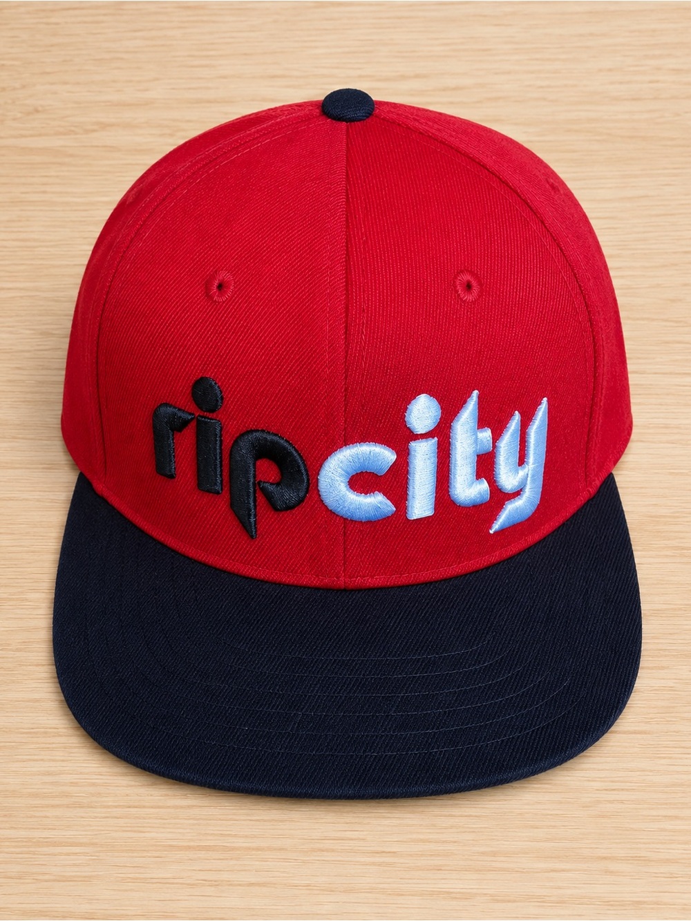 Rip City Portland Trailblazers Red and Black Snapback Hat